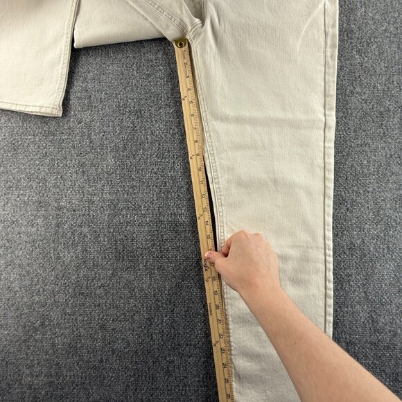 NWT Seven7 Jeans Slim Straight Ivory High Rise Denim Pants Fitted Hips Ladies - Picture 6 of 16